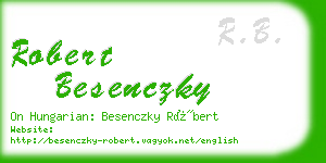 robert besenczky business card